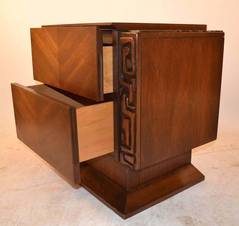 Pair Lane Brutalist night stands In Good Condition In New York, NY