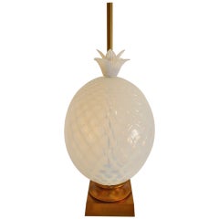 Large Murano Pineapple Lamp Marked Marbro Attributed to Seguso