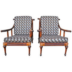 Pair of Ficks Reed Lounge Chairs