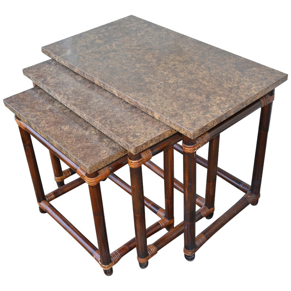 Ficks Reed Nesting Tables For Sale
