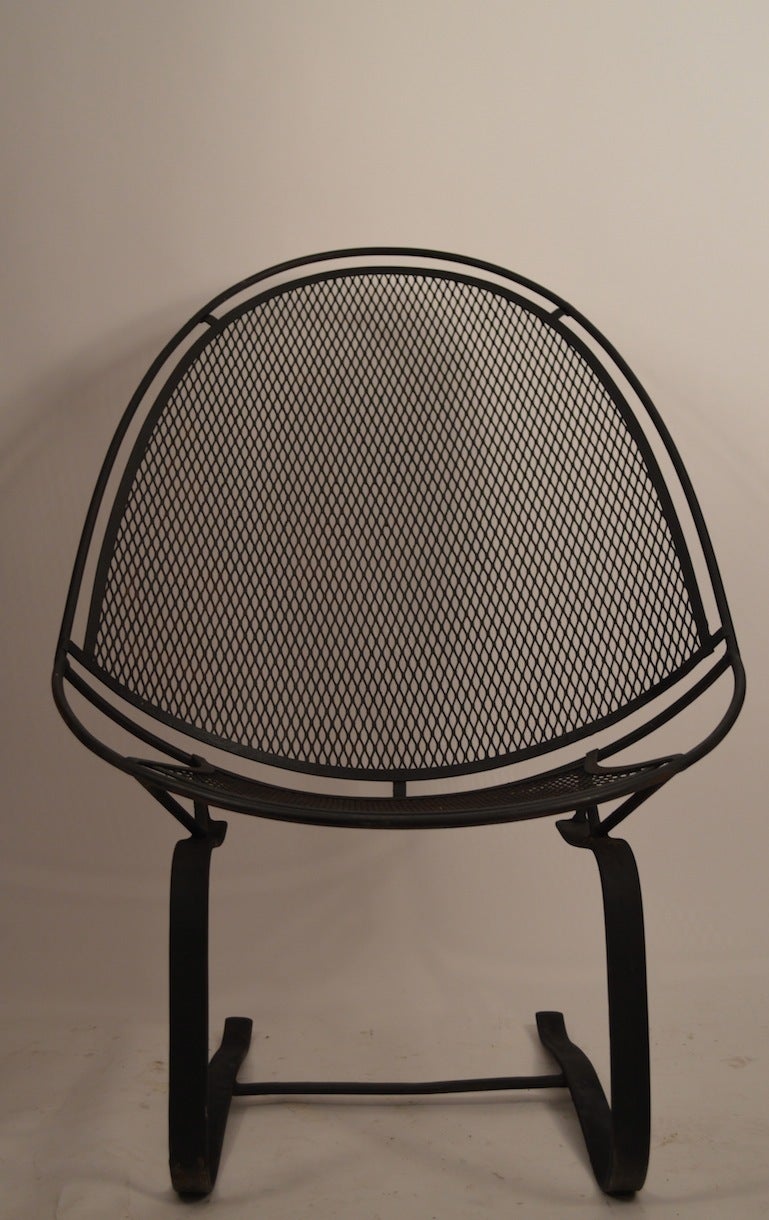 Mid-Century Modern High Back Cantilevered Salterini Lounge Chair