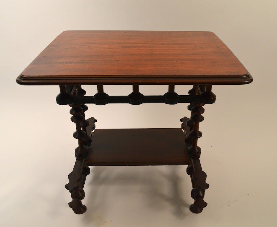 American Victorian Pine Spool Table
