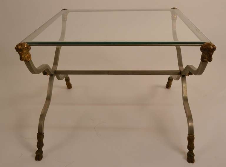 Classical Roman Pair Neo Classical Glass Top Tables