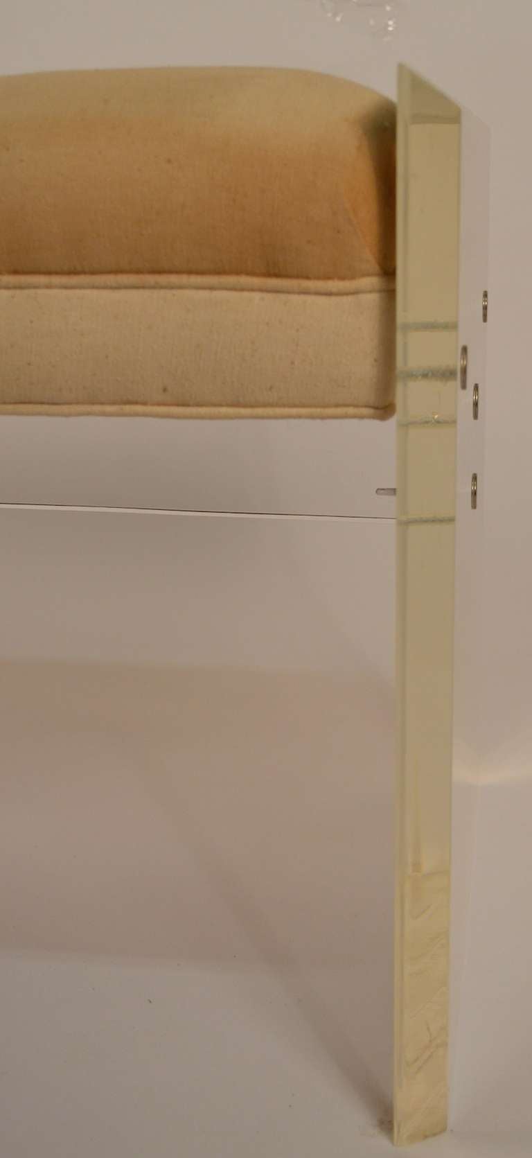 Hollywood Regency Glamorous Lucite Bench