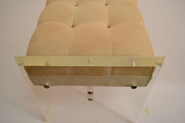American Glamorous Lucite Bench