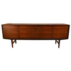 Elegant Large Rosewood Danish Modern Credenza Server