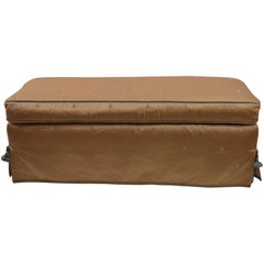 Vintage Satin Upholseterd Bench with "French Bee" Motif