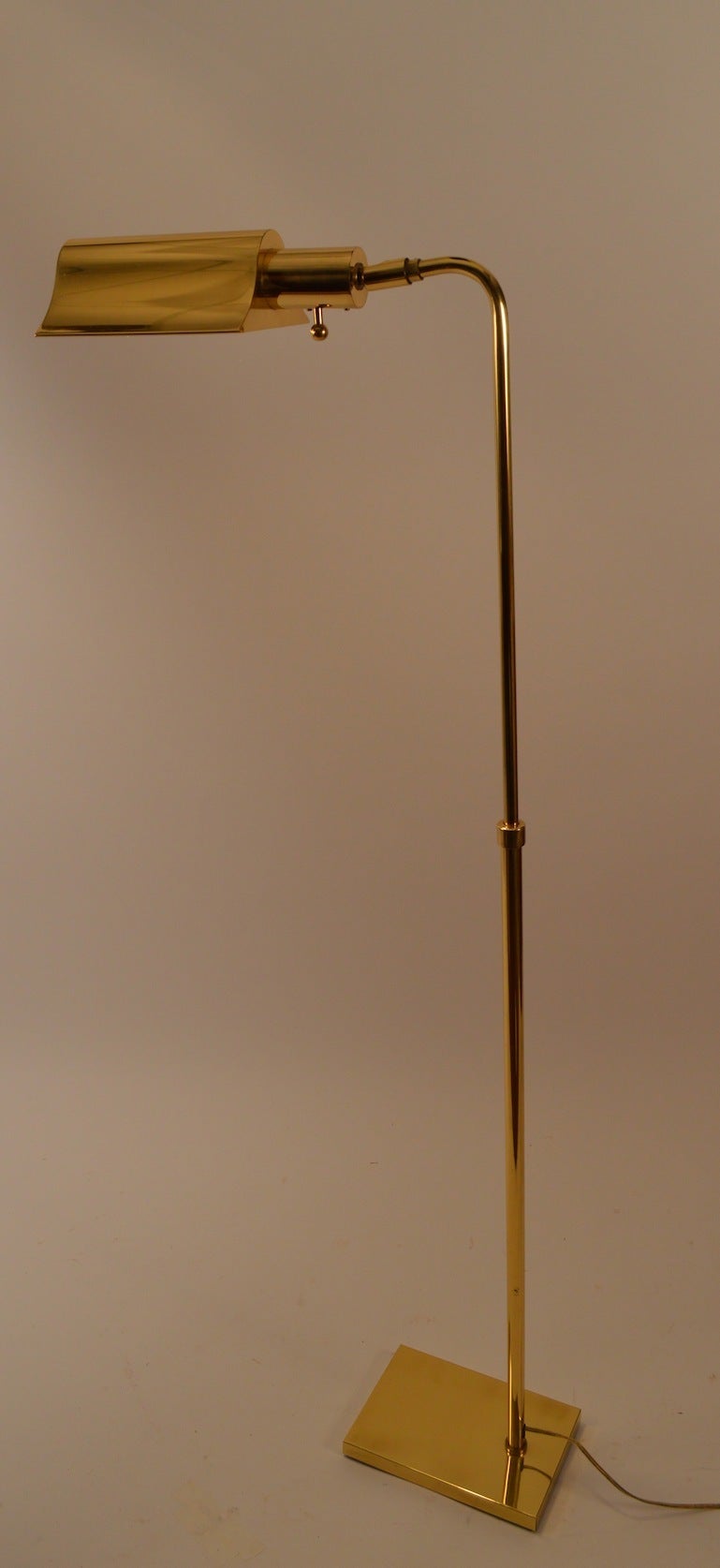 Brass Adjustable Floor Lamp by Koch and Lowy
