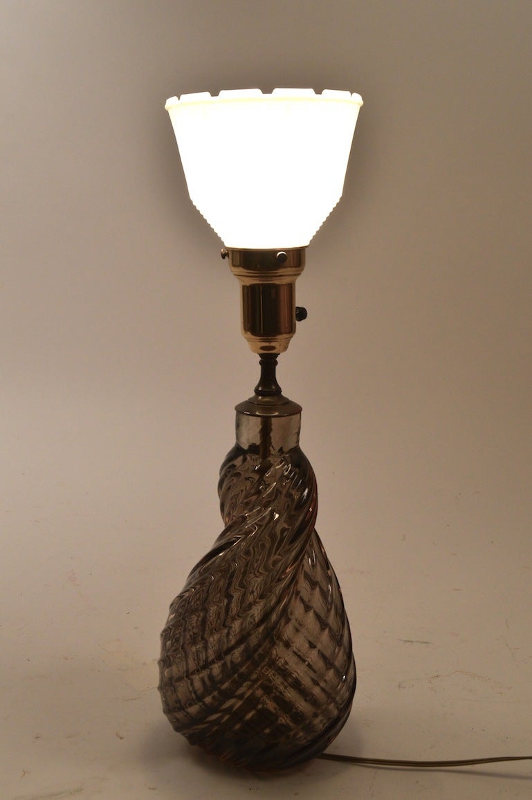 Italian Murano Twist Form Lamp