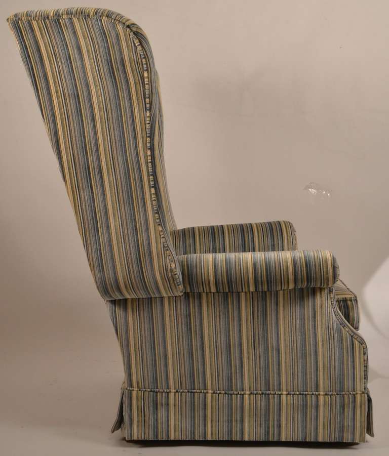 Mid-20th Century Pr Hollywood Regency High Back Wing Chairs For Sale