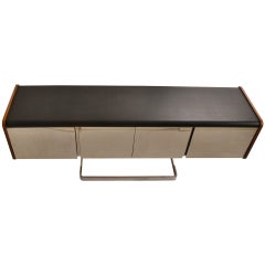 Chrome Front Modernist Credenza by Ste-Marie and Laurent