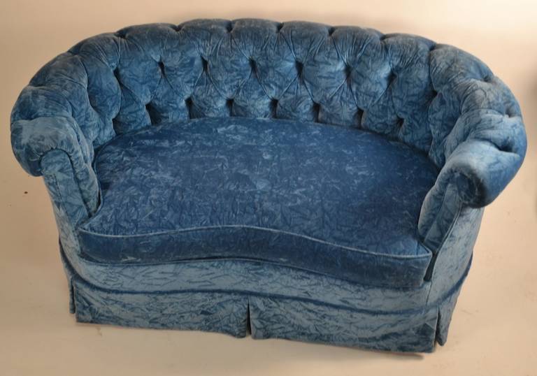 Pair of Art Deco "CShaped" Even Arm Loveseats at 1stDibs