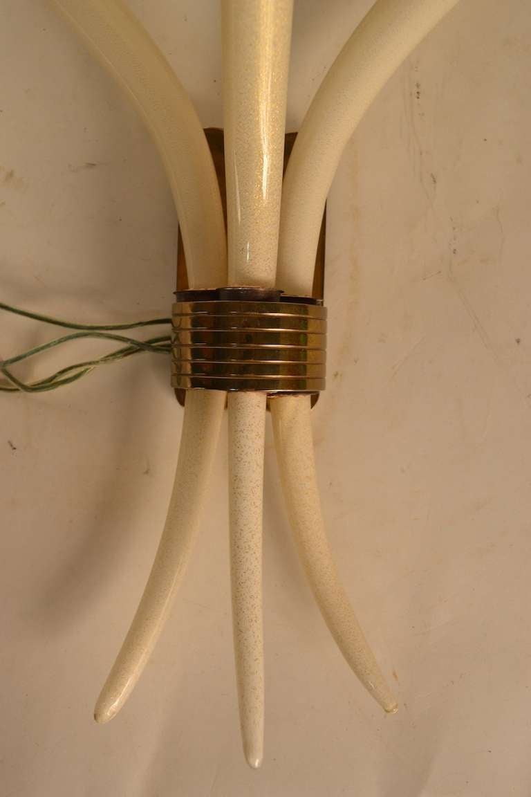 20th Century Pair of Three Arm Sconces For Sale
