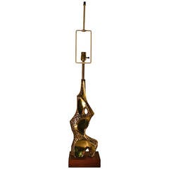 Brutalist Lamp in Bronzed Finish