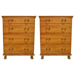 Vintage Pair of Ranch Oak Dressers
