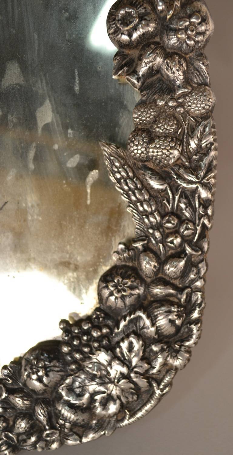 Large Victorian Silver Plate Easel Mirror at 1stDibs