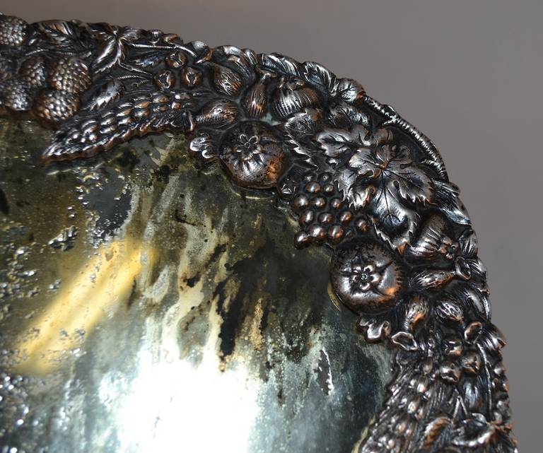 Large Victorian Silver Plate Easel Mirror at 1stDibs