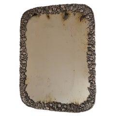 Large Victorian Silver Plate Easel Mirror