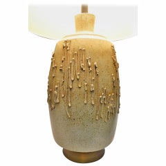 Stoneware Drip Glaze Table Lamp by David Cressey
