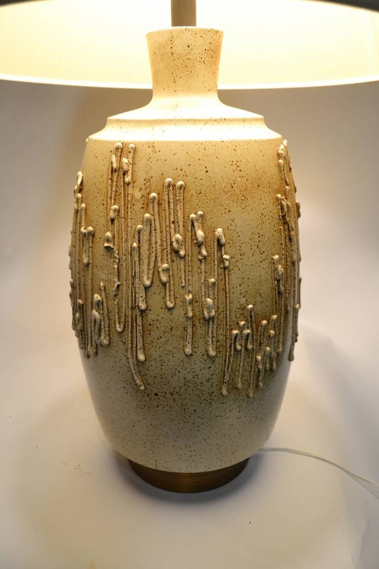 Stoneware Drip Glaze Table Lamp by David Cressey In Excellent Condition In New York, NY