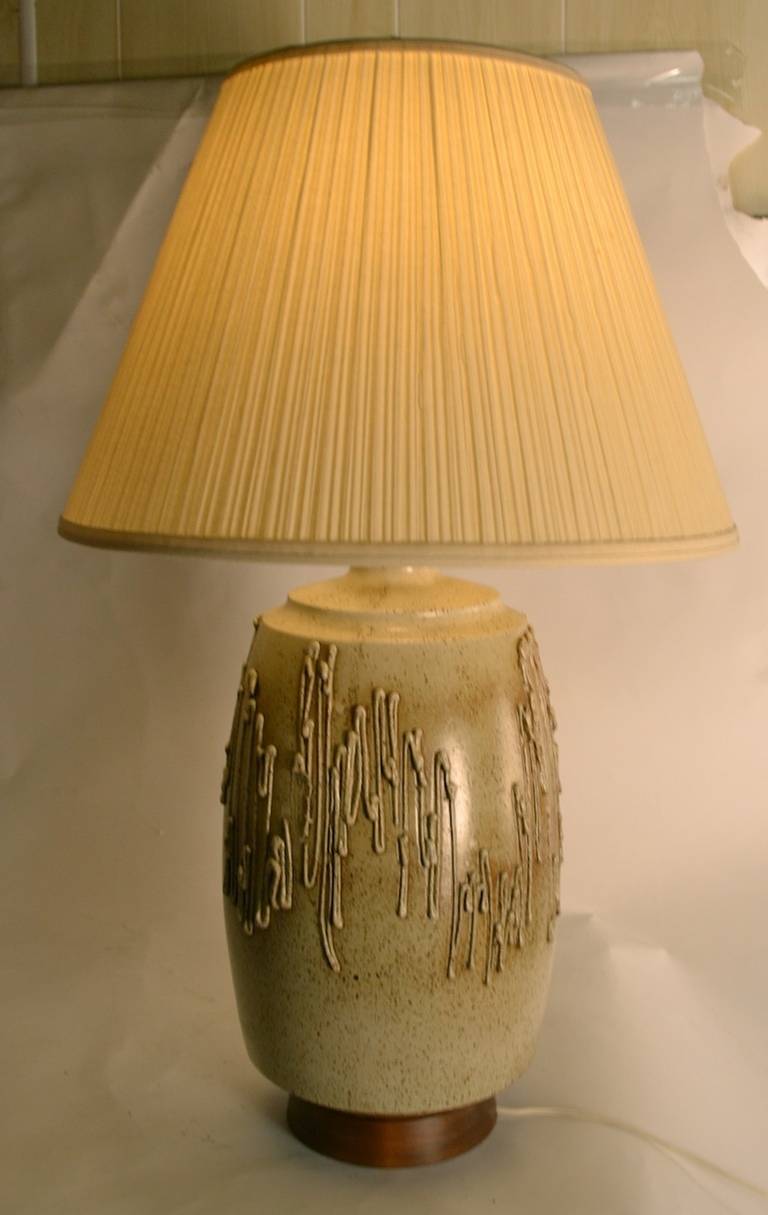 Stoneware Drip Glaze Table Lamp by David Cressey 2