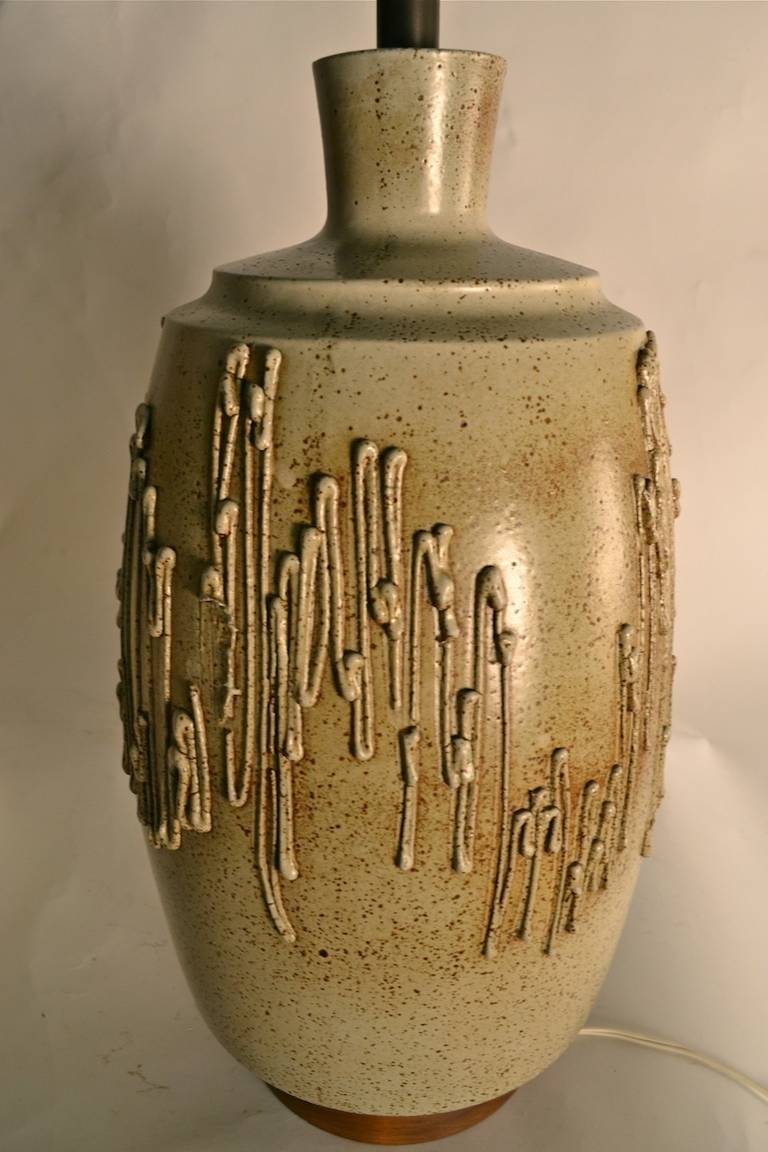American Stoneware Drip Glaze Table Lamp by David Cressey