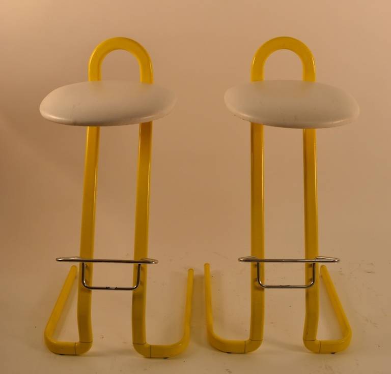 Post-Modern Pair of Italian Stools by Thema