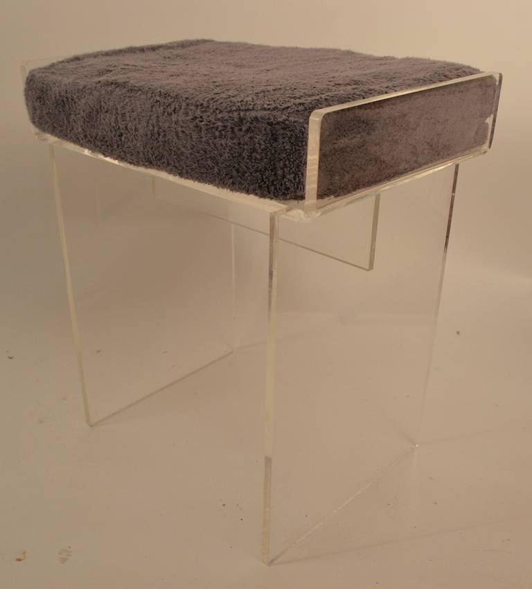 Lucite Vanity Bench