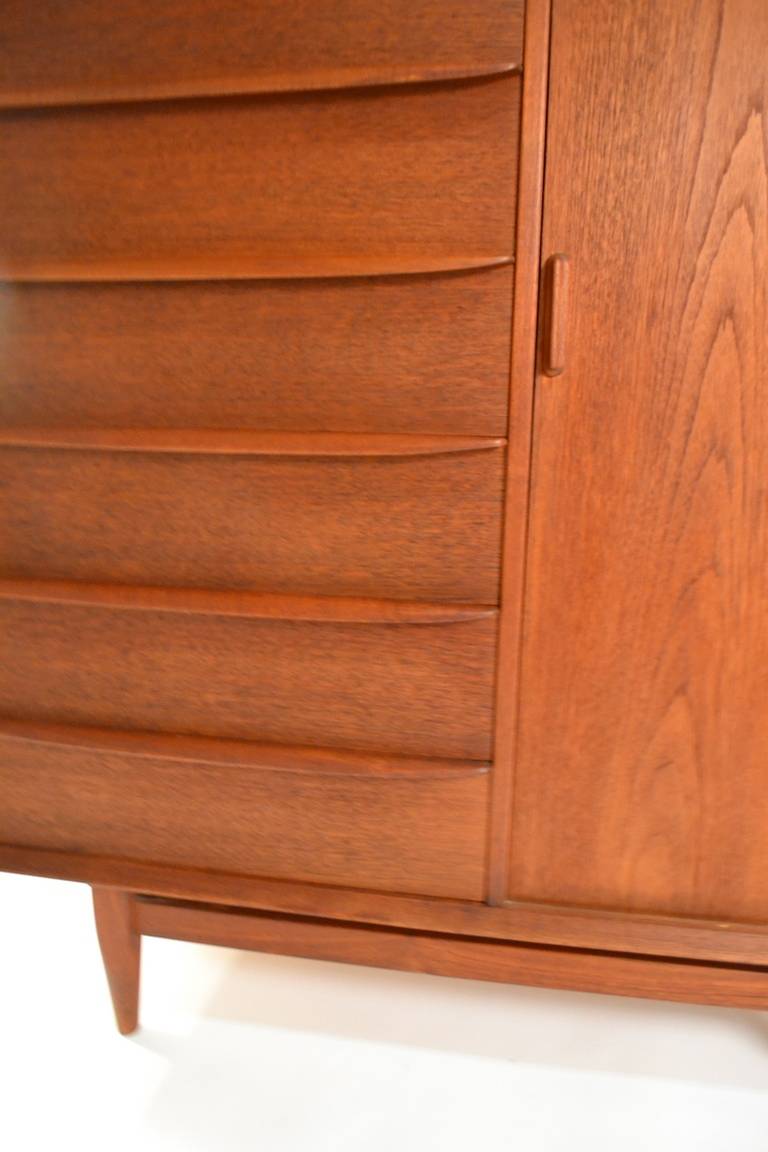 Danish Modern Chifferobe, Wardrobe, Armoire,  by Falster In Good Condition In New York, NY