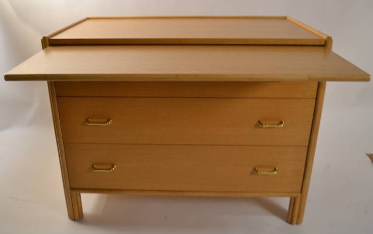 Bachelors Chest with pull out surface by McGuire In Good Condition In New York, NY