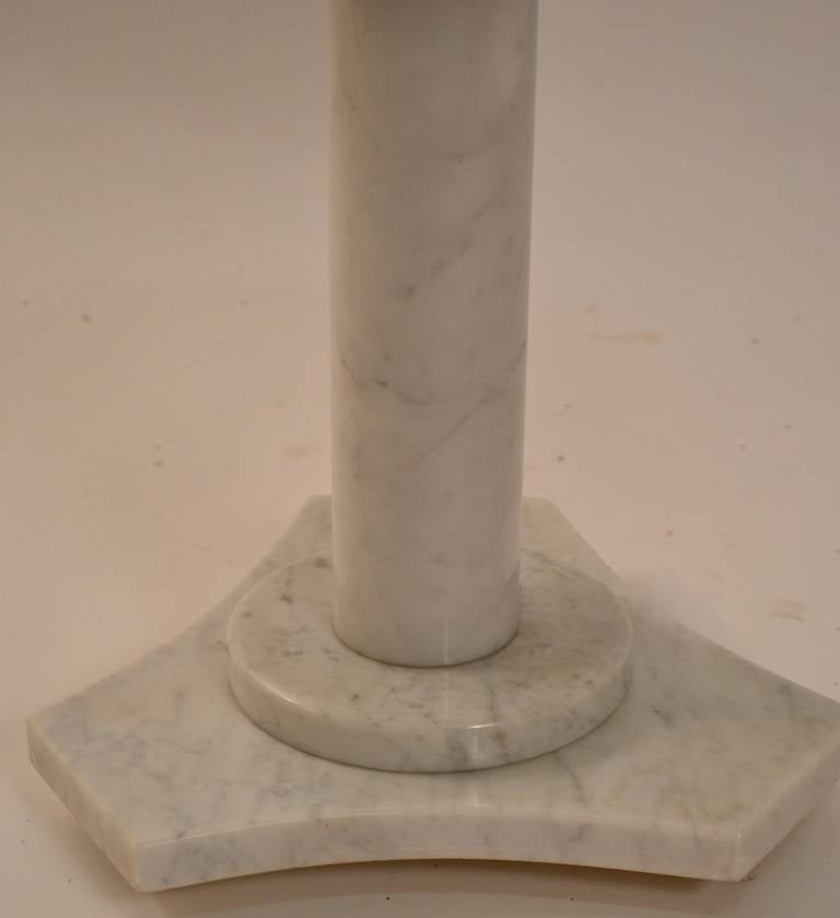 Mid-20th Century Solid Marble Pedestal Tbale