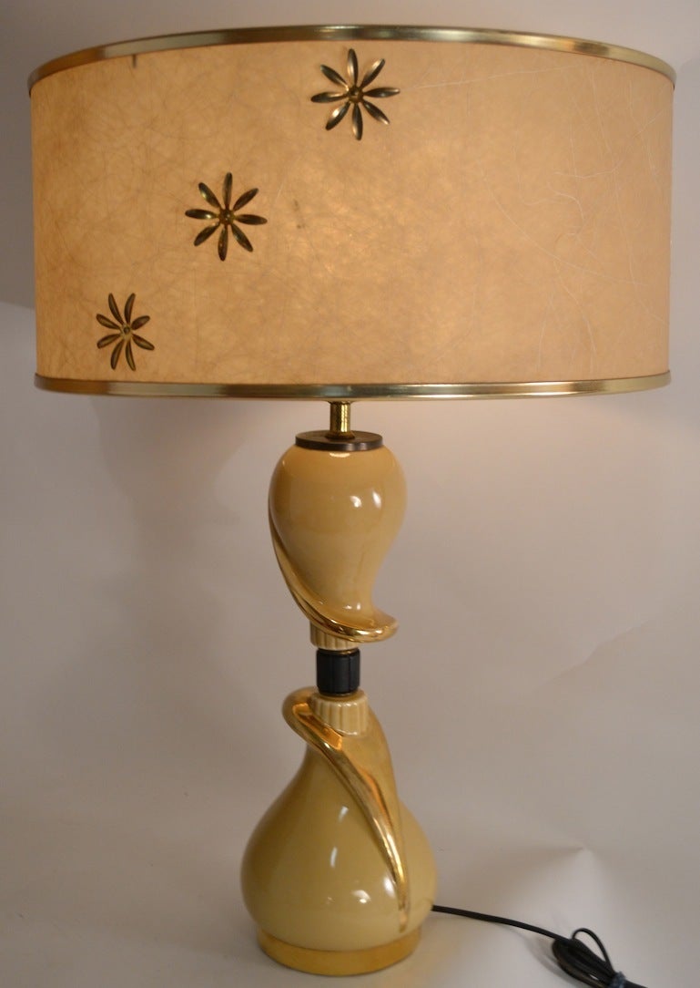 American Pair Ceramic Lamps attributed to Hansen