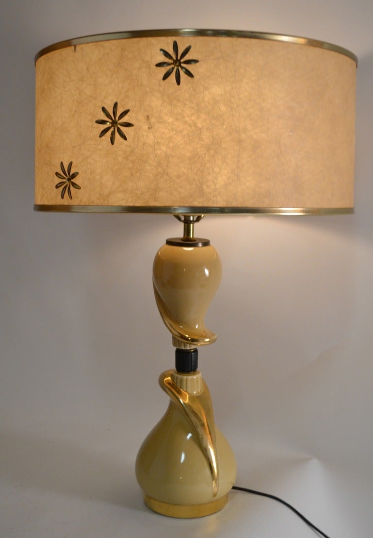 Pair Ceramic Lamps attributed to Hansen In Good Condition In New York, NY
