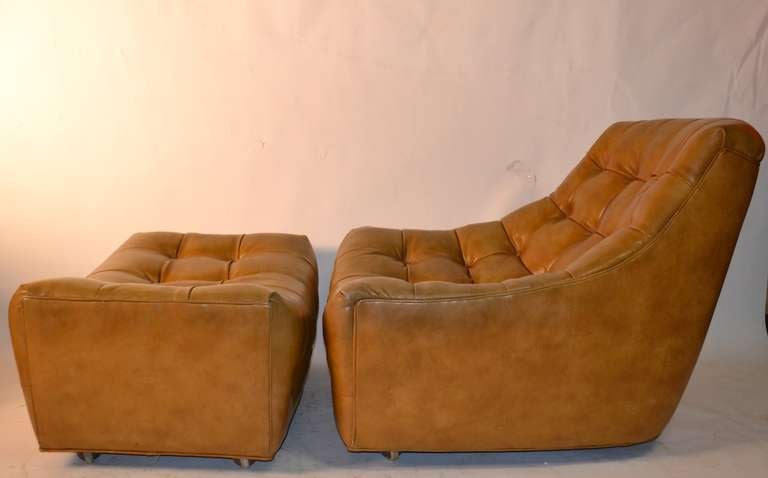 American Milo Baughman Thayer Coggin Lounge Chair and Ottoman