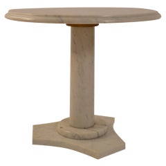 Solid Marble Pedestal Top Table