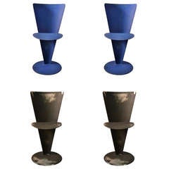 Set Of Four French Aluminum Side Chairs 5