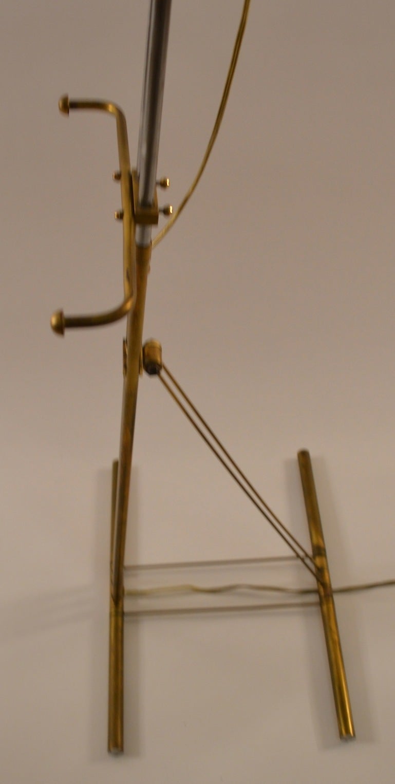 Elegant Brass and Chrome Adjustable Painting Easel 1