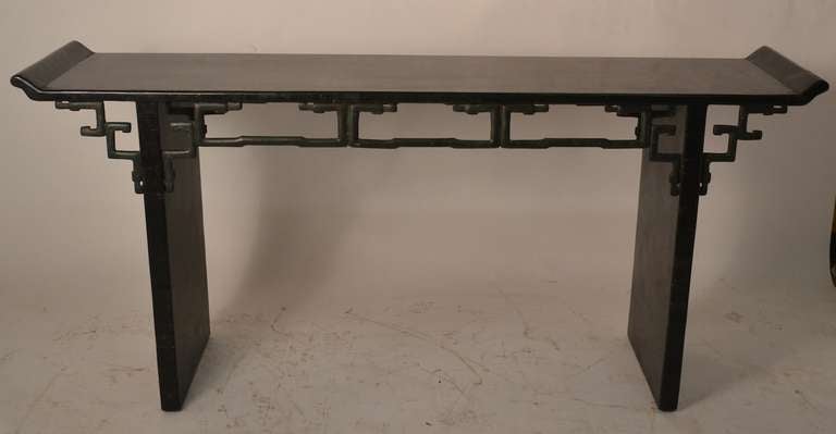 Hollywood Regency Maitland Smith Asia Modern Console Table For Sale