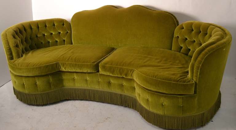 Mid-20th Century Totally Glam Art Deco Sofa