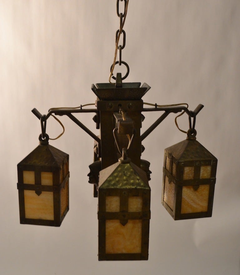 American Arts and Crafts Mission Monk Chandelier