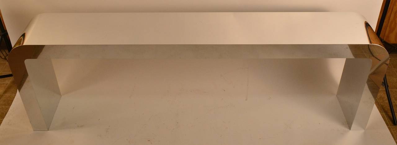 Mirrored Chrome Laminate Console Table