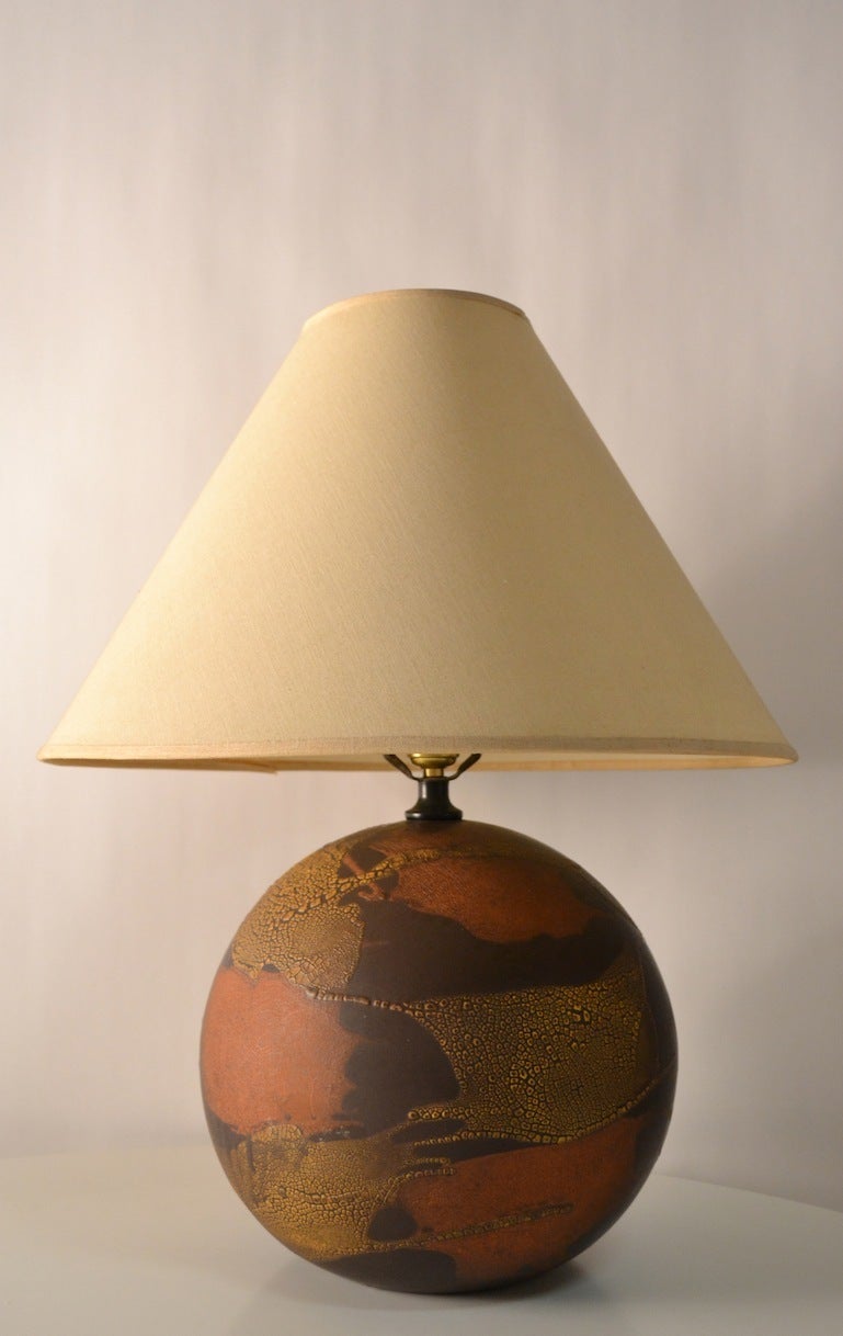 Mid Century pottery lamp by 