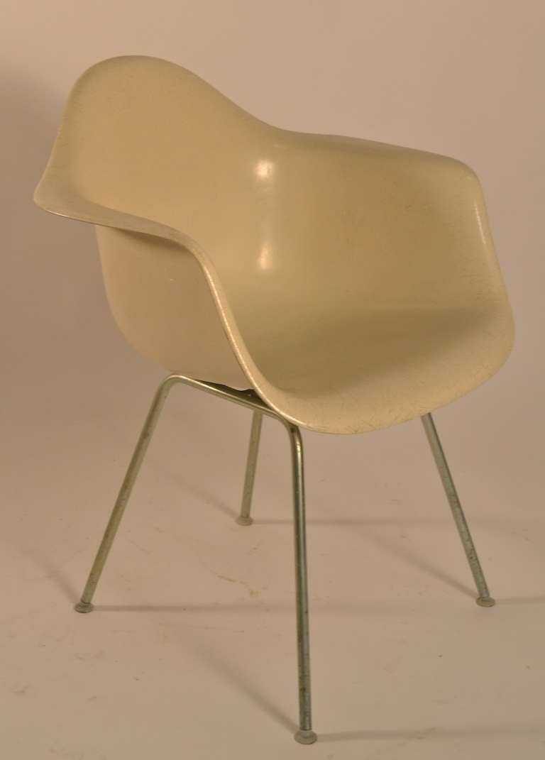 Set of Four Charles and Ray Eames for Herman Miller Fiberglass Shell Chairs