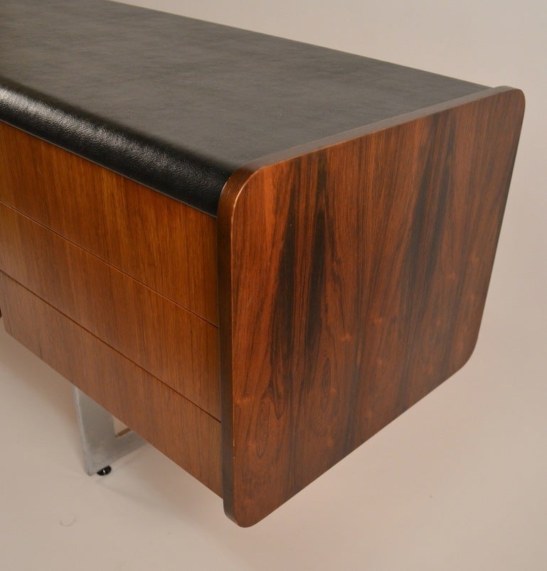 Canadian Ste Marie and Laurent Rosewood and Chrome Server Credenza