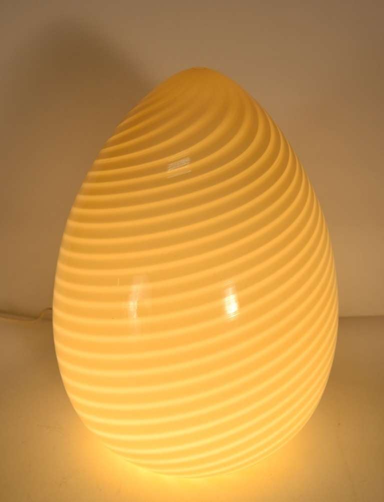 vintage vetri swirl egg lamp