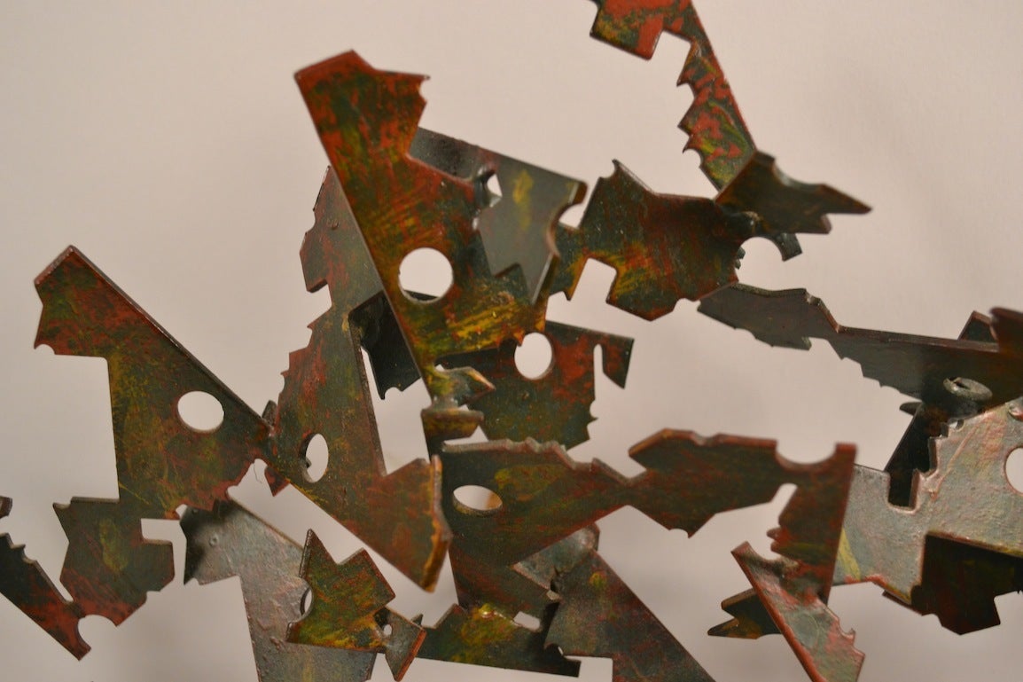 Polychrome Brutalist Wall Mount Sculpture For Sale 3