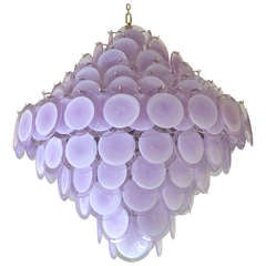 Huge Vistosi Disc Chandelier In Rare Alexandrite Color