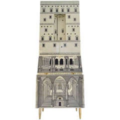 Vintage Trumeau by Piero Fornasetti Collaborating with Gio Ponti "Archittetura"