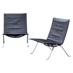 PK22 Lounge Chairs by Poul Kjaerholm Manufactured by E. Kold Christensen