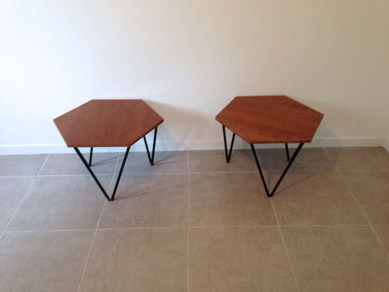 Rare Gio Ponti Pair Of Side Table 1950 In Good Condition In Fuveau, Provence